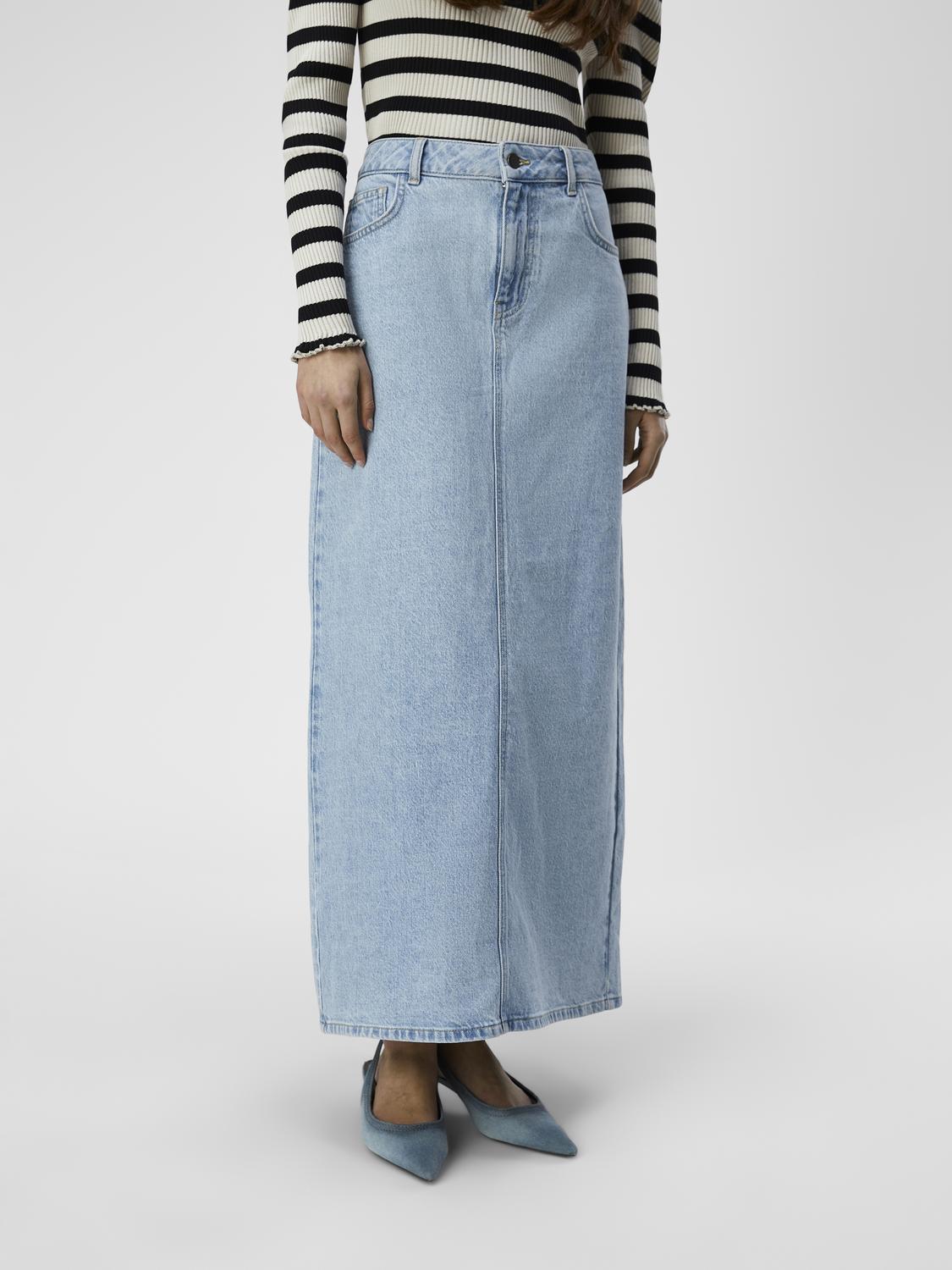 OBJELLEN Skirt - Light Blue Denim